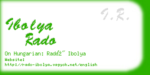 ibolya rado business card